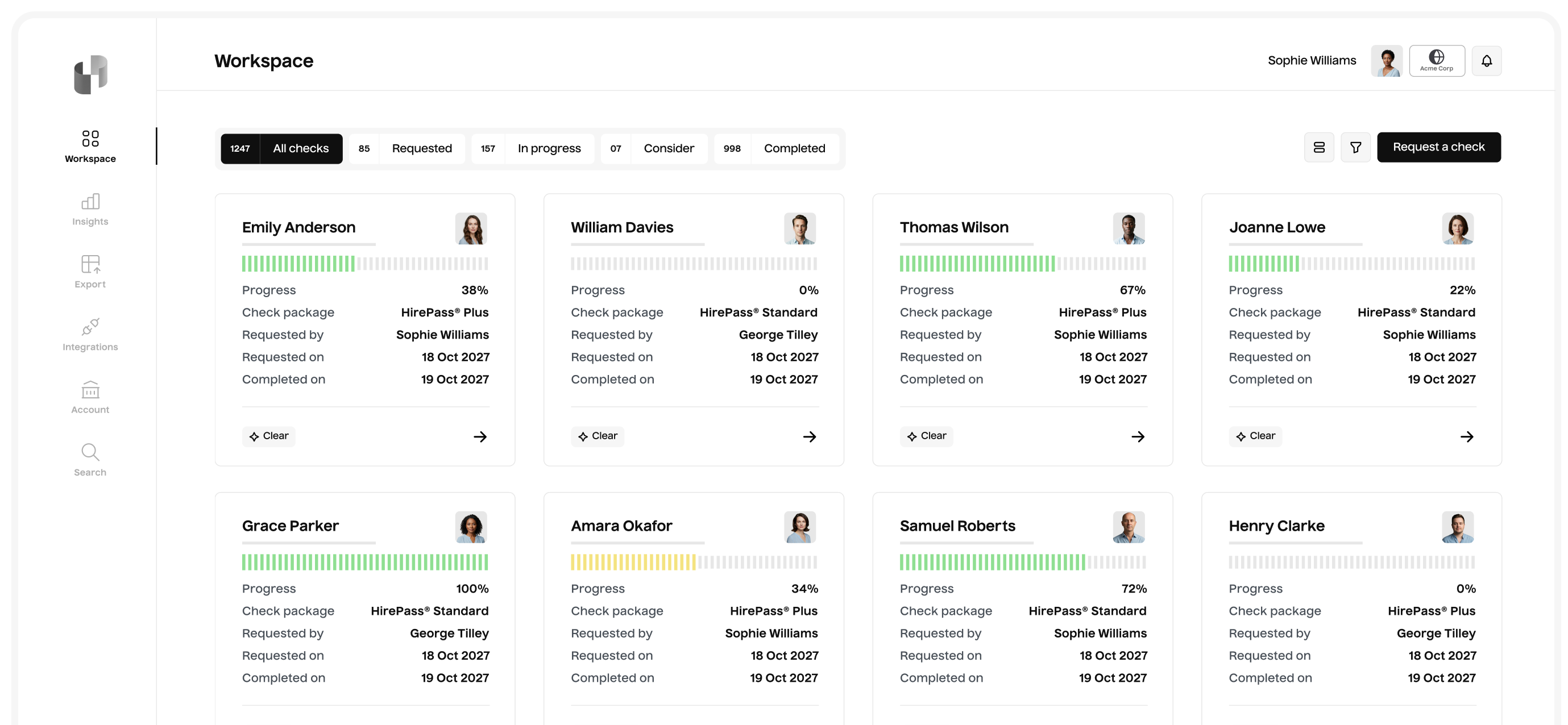 Screenshot of the Home Page